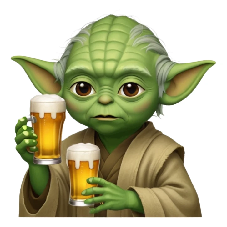 Yoda qui boit une biere sticker