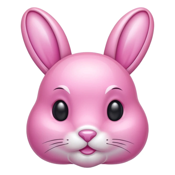 crystal bunny pink sticker