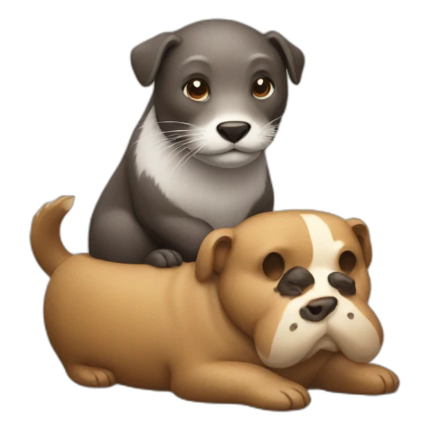 A otter on a dog sticker