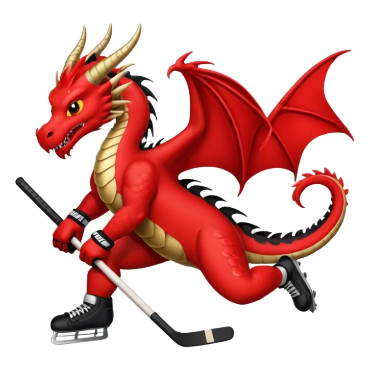 Hockey pekin dragons black and red sticker
