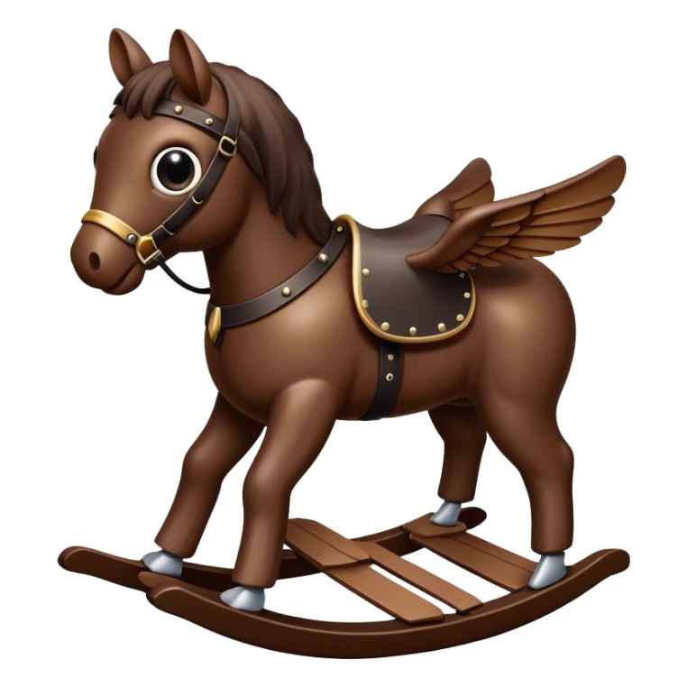 Rocking-horse (toy) mixed with fly (« rocking-horse fly ») sticker