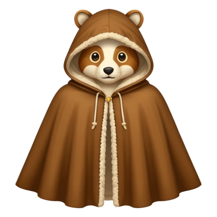 A hooded animal-skin cape lined with warm wool.










 sticker