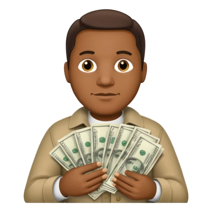franklin saint from snowfall perhaps holding money or anything that shows its him sticker