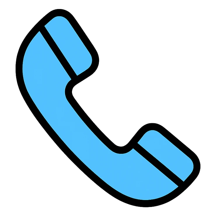 phone emoji in sky blue color sticker