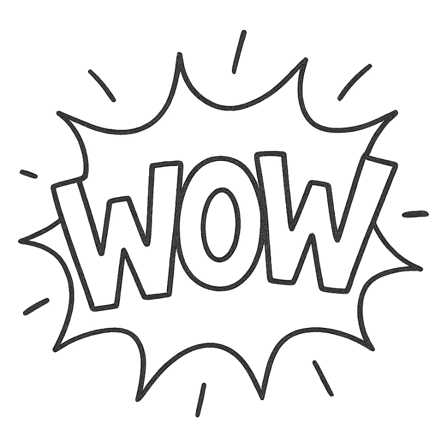 wow effect splash sticker