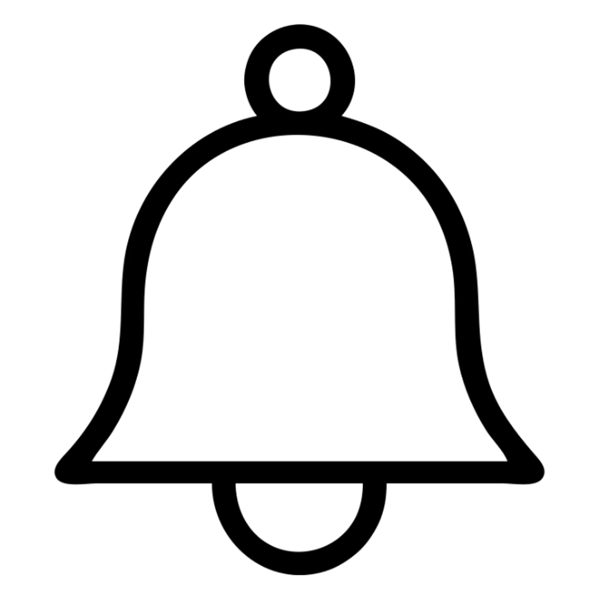 bell icon, minimalist outlined style sticker