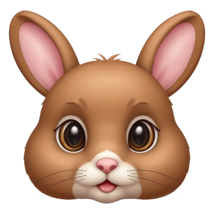 a cute light brown bunny with big cute eyes  sticker
