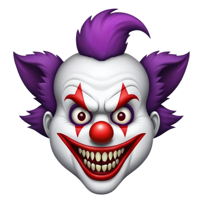 scary clown furry sticker