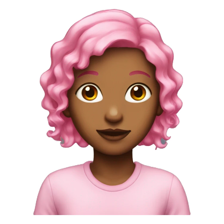 Girl with a pink hair  sticker