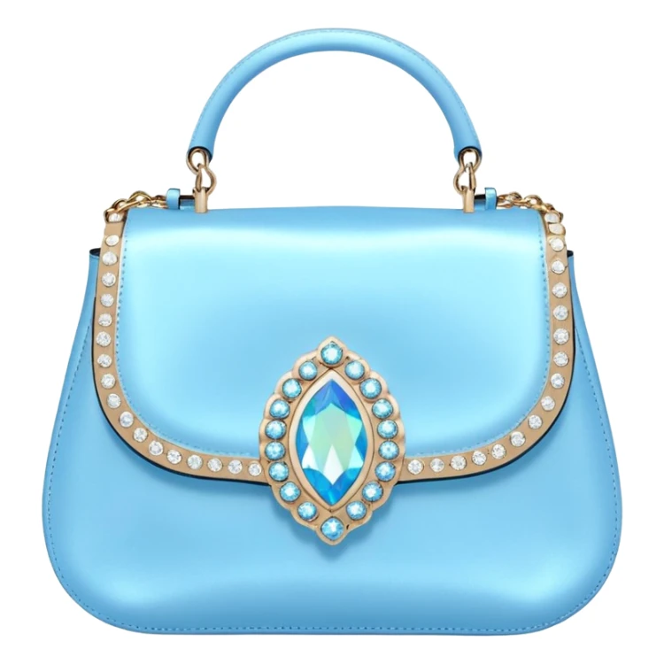 blumarine pastel blue rhinestone bag sticker