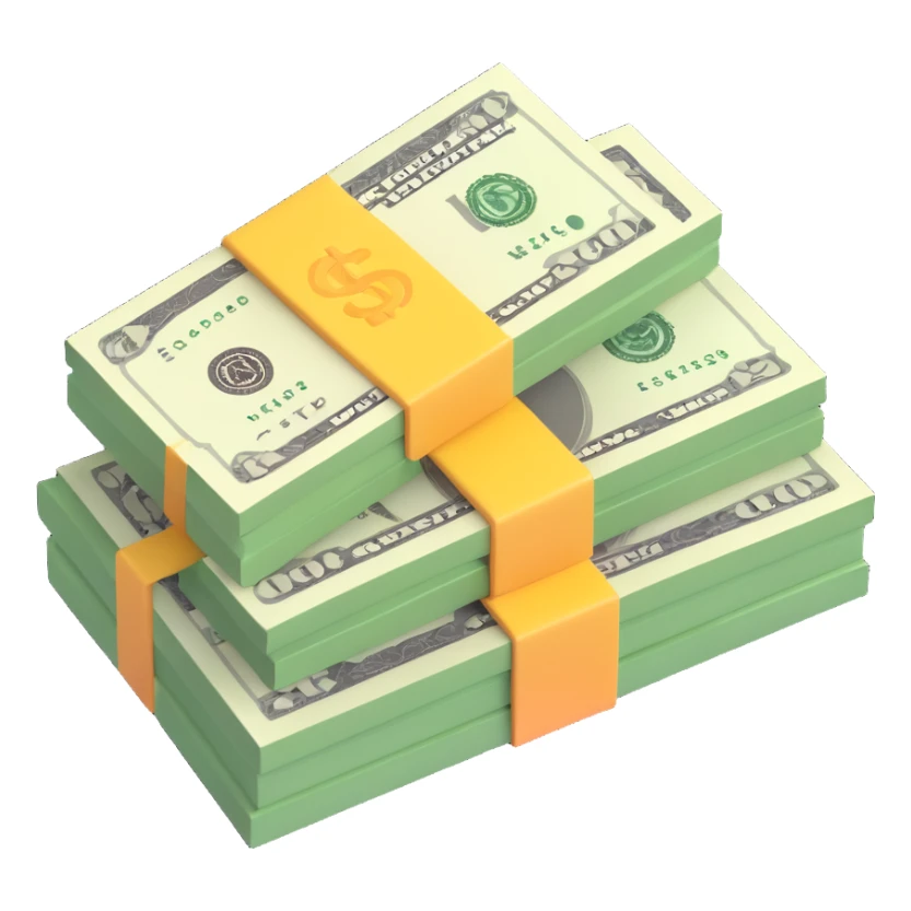 money on bank account sticker