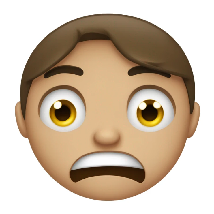 angry face, sad eyes and tears. a 16 years old brunette boy sticker