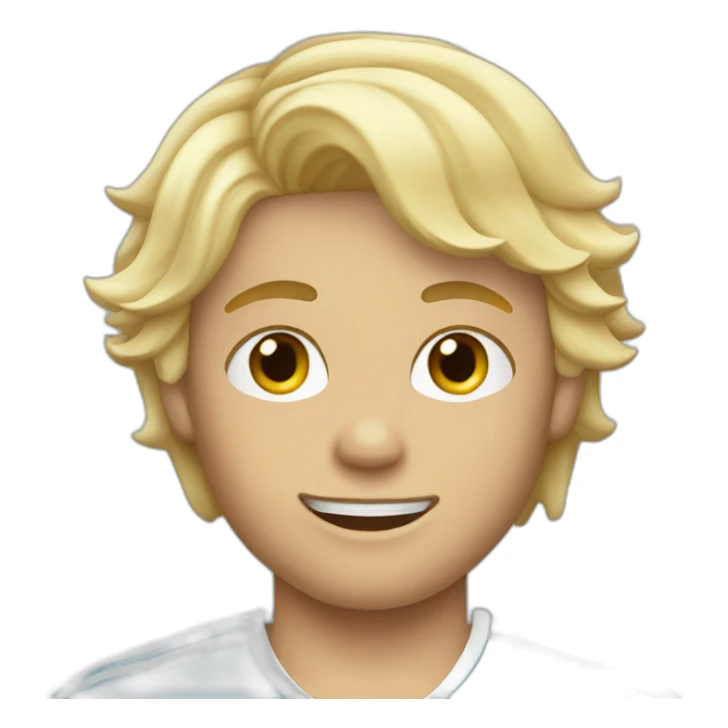 Blond hair Boy in Argentina soccer jersey sticker