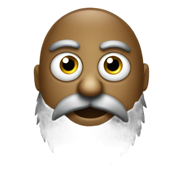 Kiwi with eyes and a beard  sticker