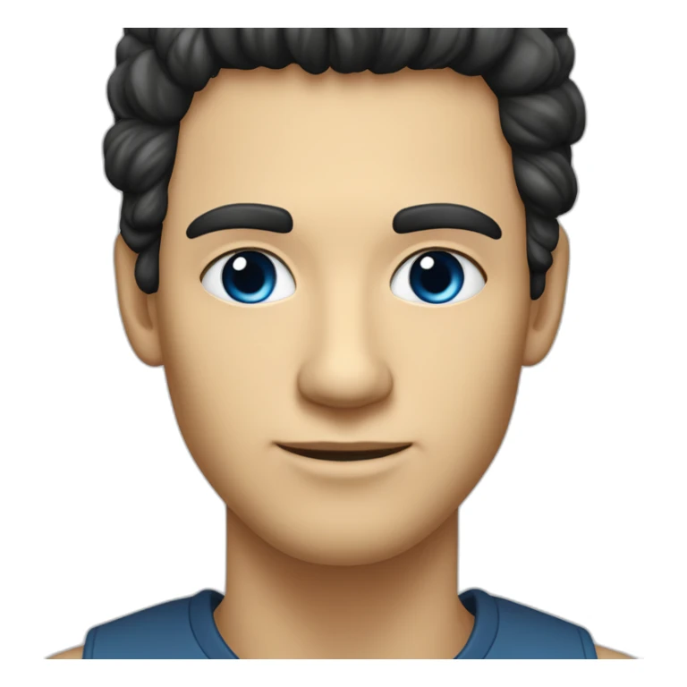 hombre rubio de ojos azules calvo con mujer morena de cabello negro rizado largo sticker