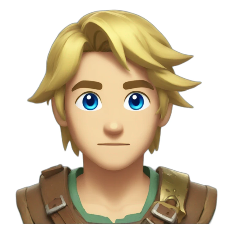 Link breath of the wild blue eyes sticker