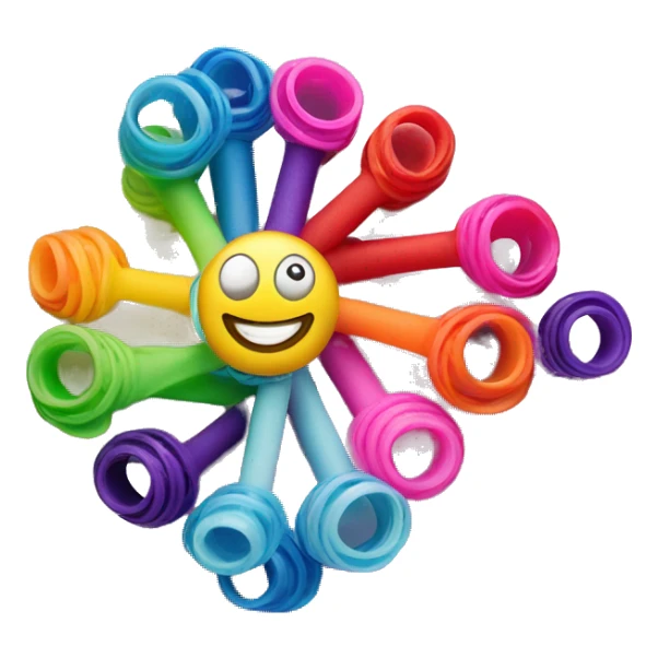 a plastic colorful Velcro Curlers sticker