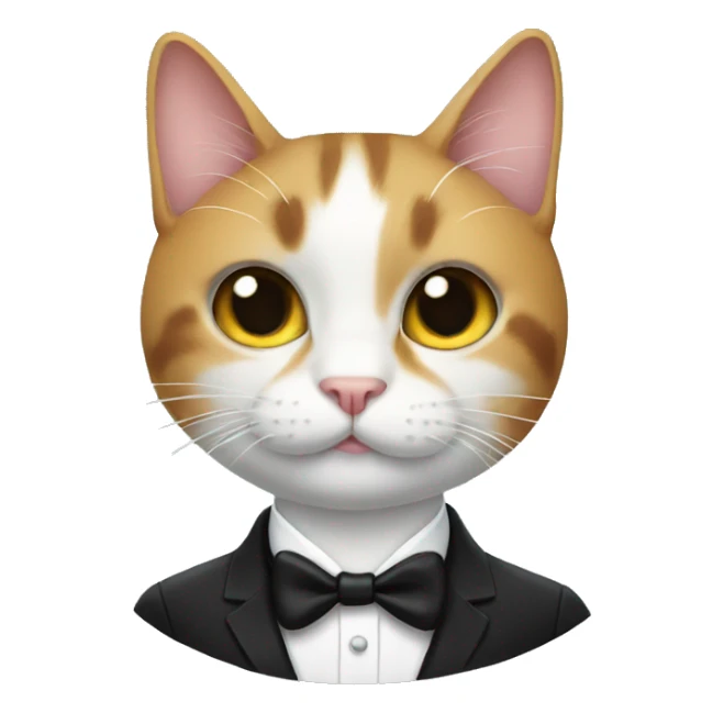 Cat with tuxedo sticker