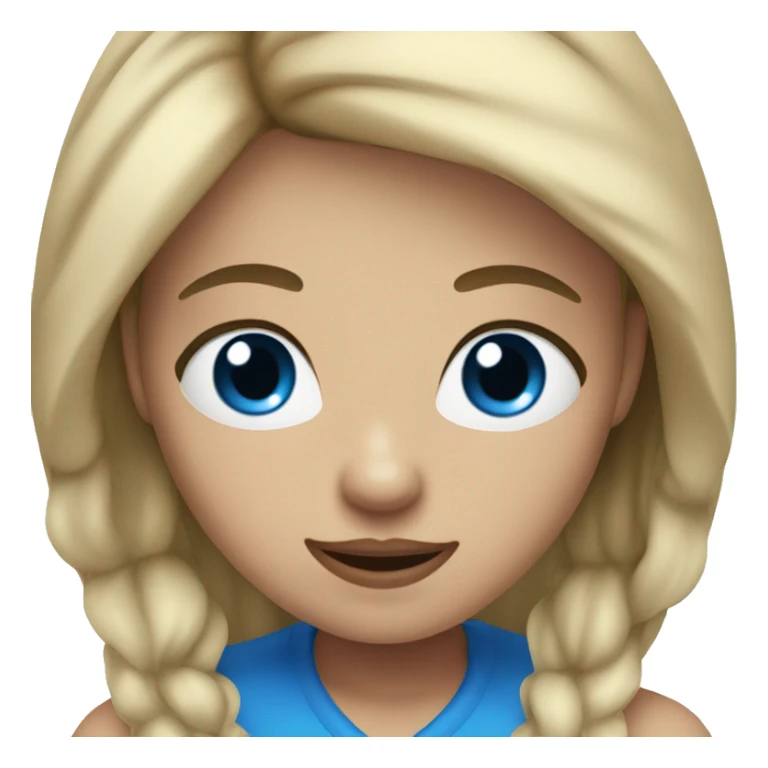 girl with dirty blond hair and with blue eyes sticker