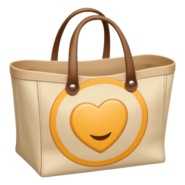 cartoon market bag, do not add stripes and make it empty. Do not add face. Top view sticker