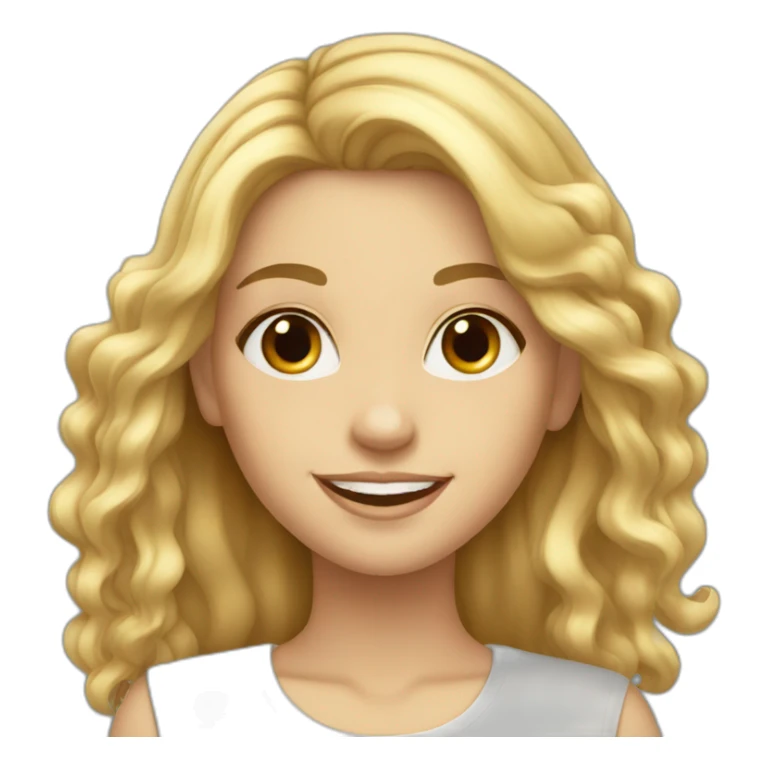 Smiling-Fair-skin-elegant-girl-with-long-hair sticker