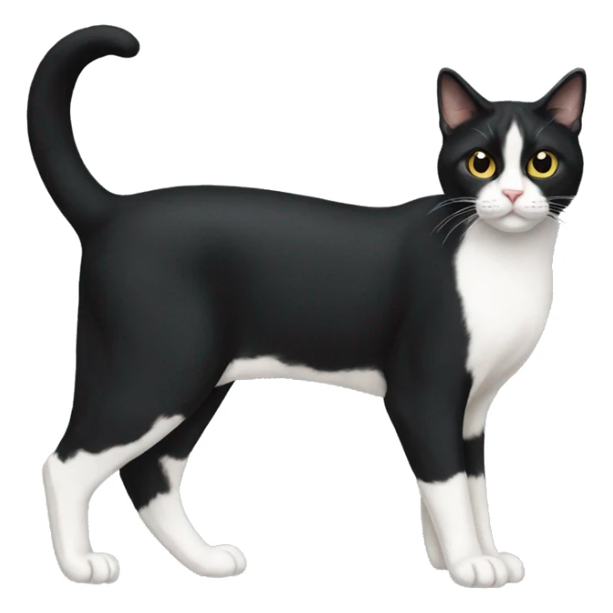 Tuxedo Cat Breed Full Body sticker