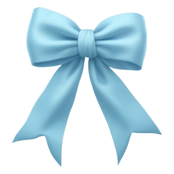 Baby blue bow sticker