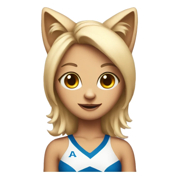 girl cat dressed as a cheerleader sticker