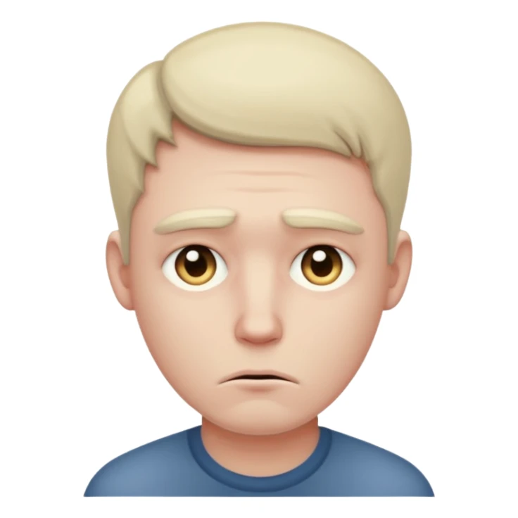 sad man light sticker