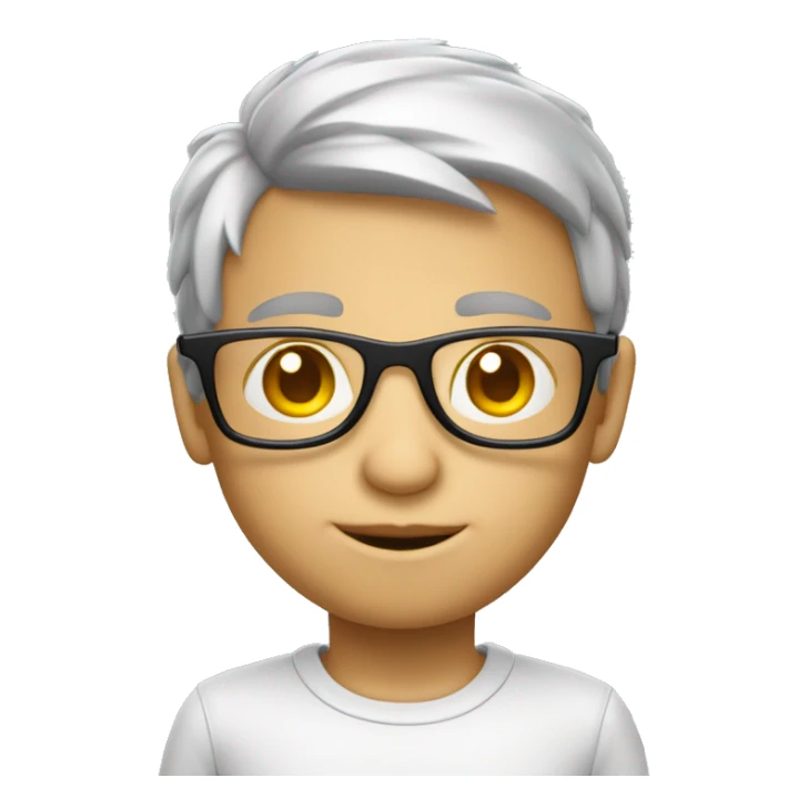 Un petit homme pale avec des lunettes en aluminium sticker