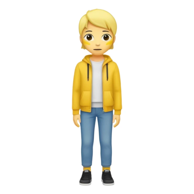 Star with a human full body yellow skin sticker