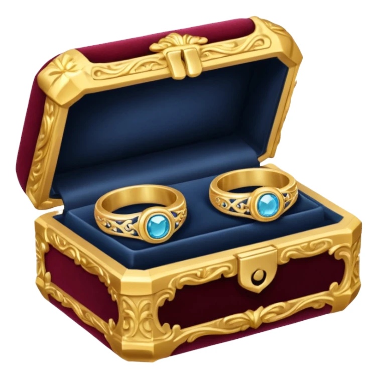 Couple of ring in box sticker