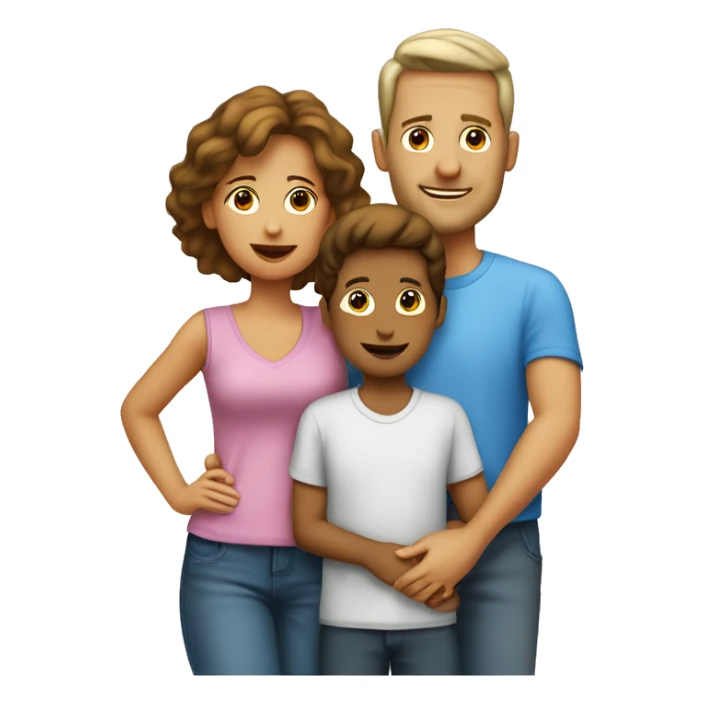 Famille 3 personne  1 garçon 2 mères sticker