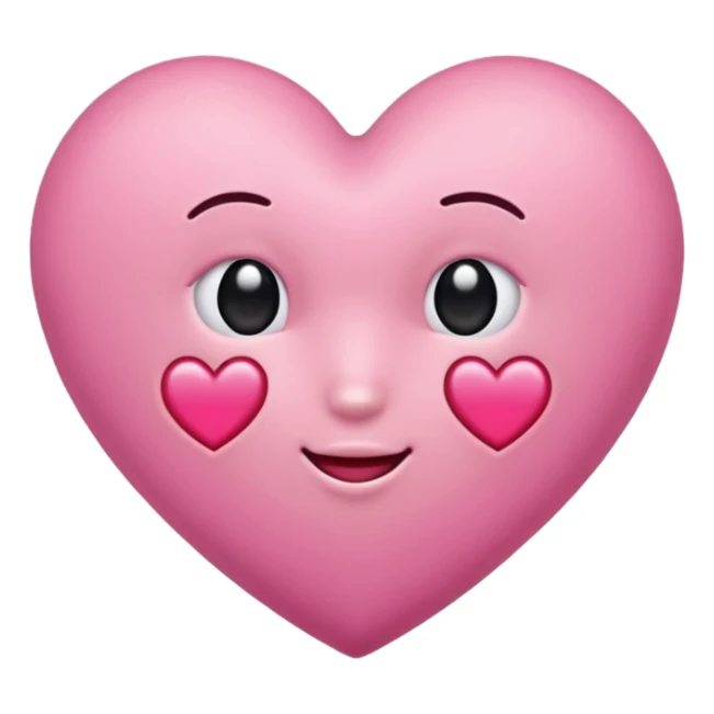 heart with a velvet pink center sticker