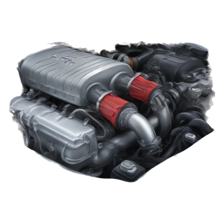 Very detailed supercharger on a V8  sticker