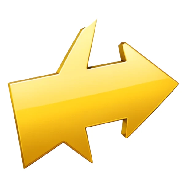 yellow arrow to the right side of screen sticker