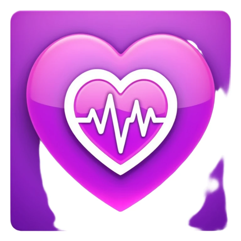 heart pules tech with the pules symbol in the middle, make the hart purle sticker