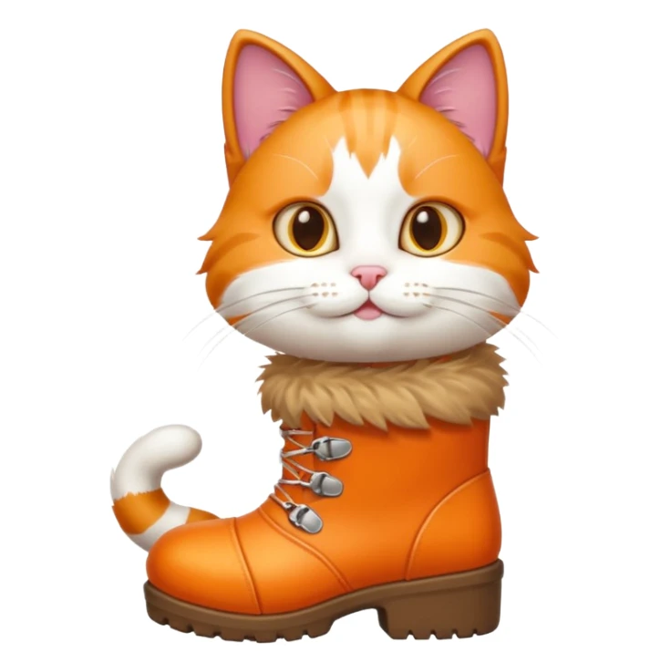 crea un emoji del gatto con gli stivali sticker