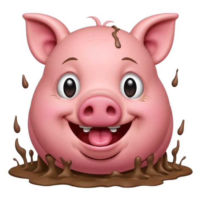 avec des larmes avec le cochon qui est mort de rire  sticker