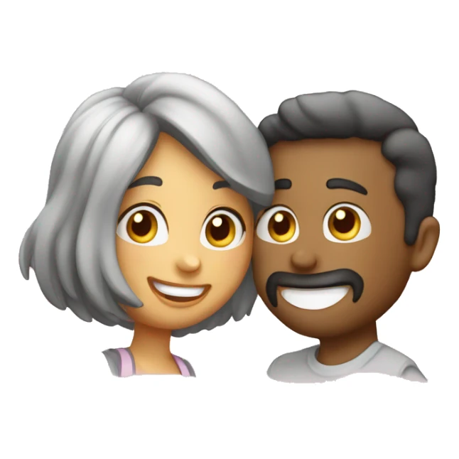 Casal beijando mensagem de bom dia  sticker