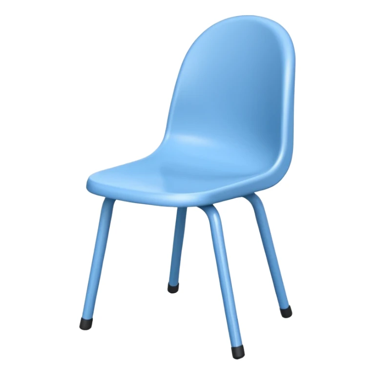 Silla blanca de plastico con soporte para brazos sticker