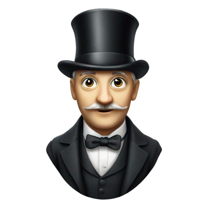 Photorealistic British gentleman in a monocle and a top hat sticker