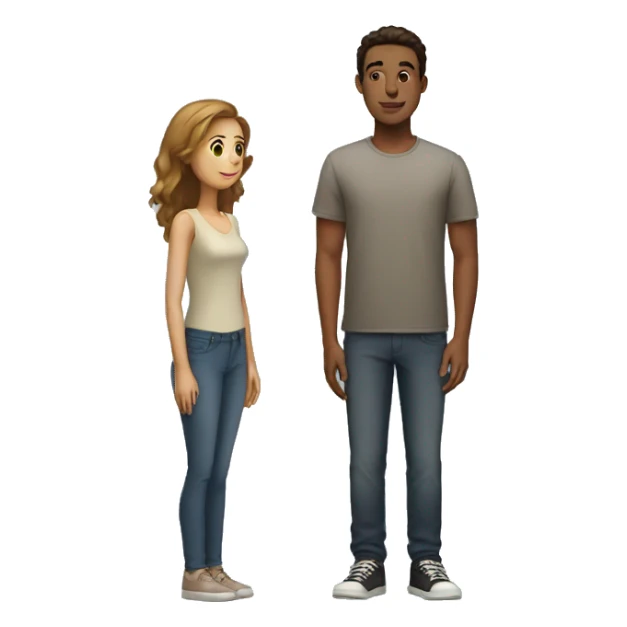 Woman taller than boyfriend  sticker