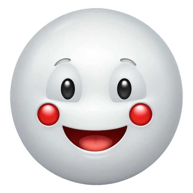 cartoon white blood cell with a happy face sticker