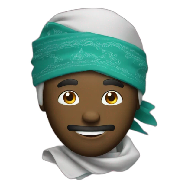 A bandana partying sticker