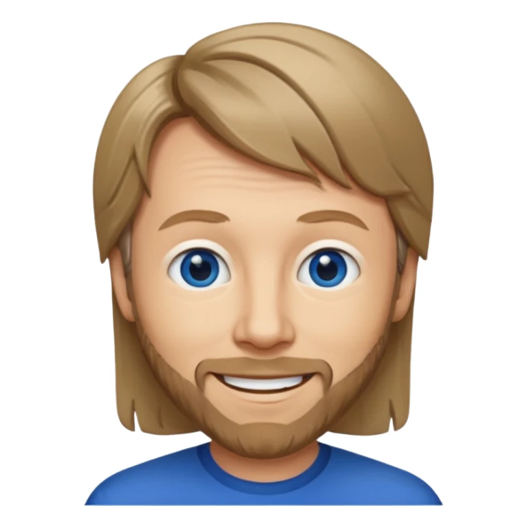 Björn Ulvaeus with dark blue eyes, dark blonde hair sticker