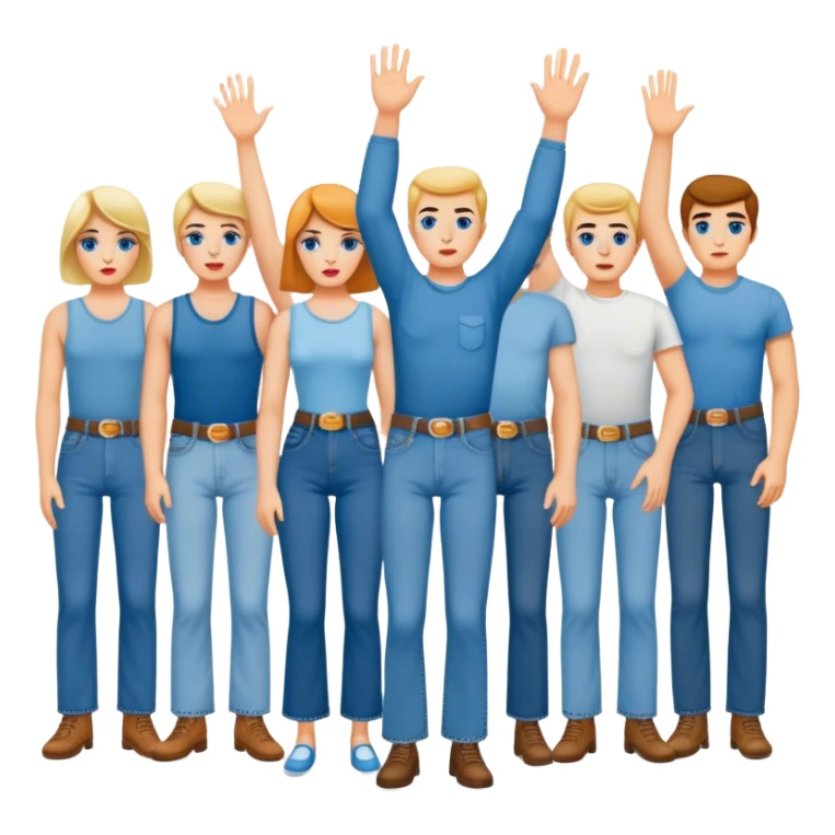 Hippies protesting in blue jeans in the 1960's sticker