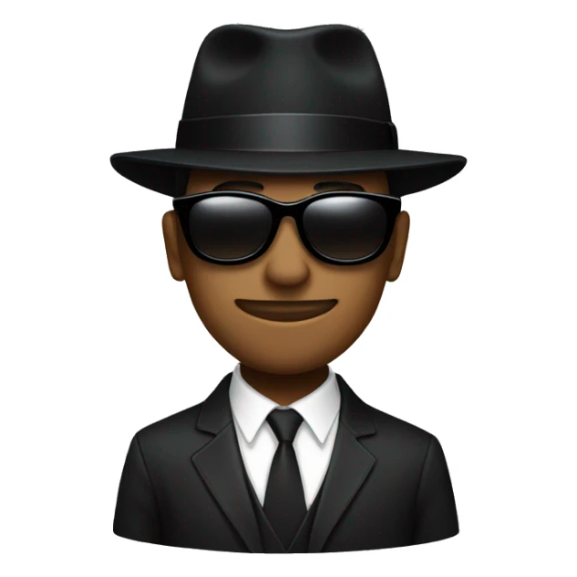 just a black hat and black sunglasses sticker