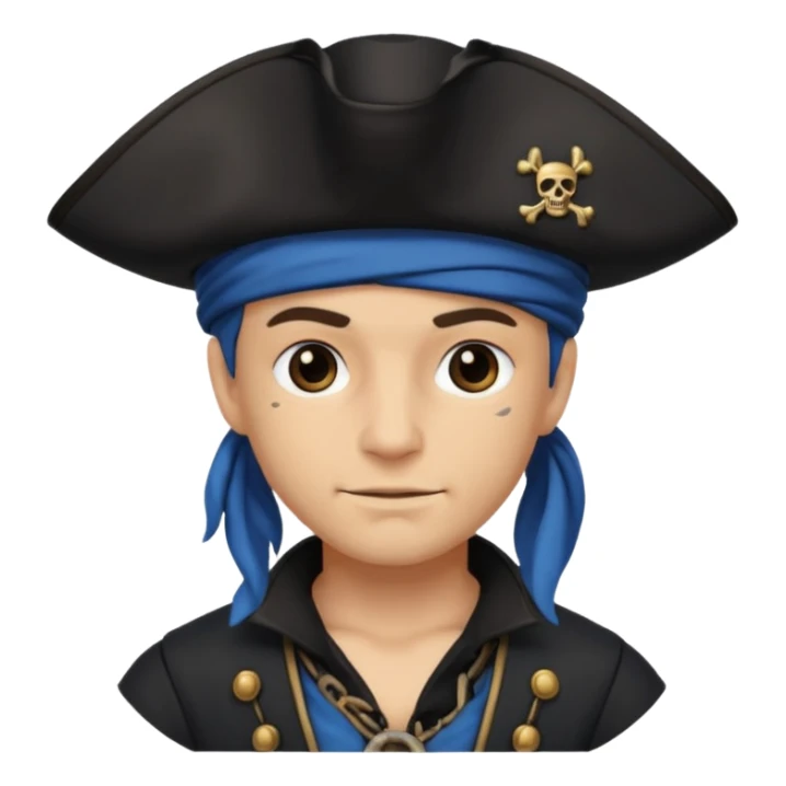 Un pirate uniquement bleu et noir sticker