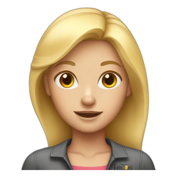Blond hair Delivery girl  sticker